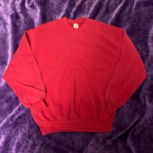Jerzees Vintage 90s Men's XL Red Sweatshirt USA Made Crewneck VTG